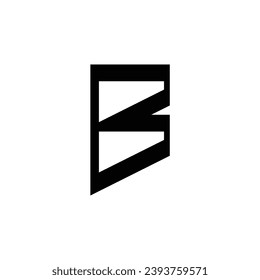 diseño moderno de letra B con logotipo inicial
