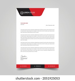 Stylish Modern Letterhead Vector Template with Modern Design