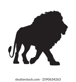 Stylish and Modern Lion Silhouette for Digital Art and Prints - Lion Vector - Lion Icon
