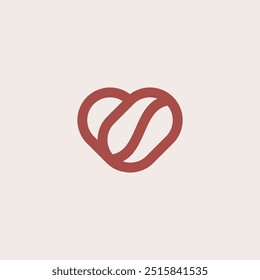 A stylish, modern logo for a coffee shop, featuring a heart shape symbolizing warmth and love for coffee. The logo combines the iconic heart shape with elements of coffee, such as a cup or steam, to r