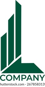 Diseño de logotipo elegante y moderno con la inicial "L" con un aspecto profesional limpio.