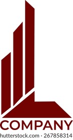Diseño de logotipo elegante y moderno con la inicial "L" con un aspecto profesional limpio.