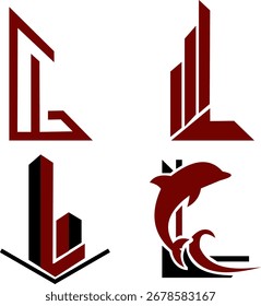 Diseño de logotipo elegante y moderno con la inicial "L" con un aspecto profesional limpio.