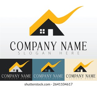 A stylish modern logo for a real estate business.