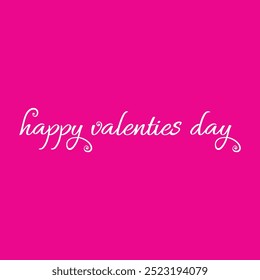 Estilo moderno amoroso texto de fuente Feliz día de San Valentín letras caligrafía con forma romántica. Letras del día de San Valentín. Texto dibujado para la tarjeta, Anuncio, diseño de carteles, marketing, diseño

