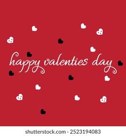 Estilo moderno amoroso texto de fuente Feliz día de San Valentín letras caligrafía con forma romántica. Letras del día de San Valentín. Texto dibujado para la tarjeta, Anuncio, diseño de carteles, marketing, diseño
