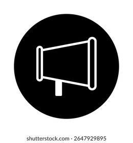 Design elegante e moderno ícone de megafone enfatizando o anúncio de comunicação promoções de marketing e representação visual de transmissão de mensagens
