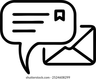 Stylish and modern message icon vector design, perfect for communication apps, websites, and digital platforms. This scalable and editable vector graphic is ideal for enhancing user interface design
