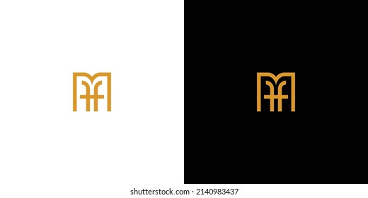 Stylish and modern MH initials logo design