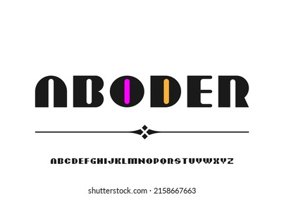 stylisches, modernes, minimales Typografie-Alphabet, Großbuchstaben Logo-Design