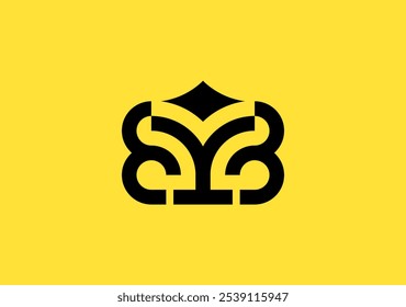 stylish and modern monogram logo letter Y B