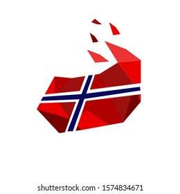 stylish modern norway flags logo. red blue cross norwegian flag vector design illustrations
