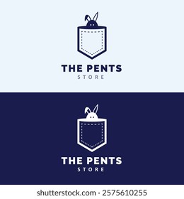 Stylish and modern pants logo illustration, ideal for fashion brands and apparel businesses