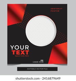 stylish modern poster design with image space