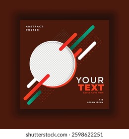 Stylish modern poster design with image space