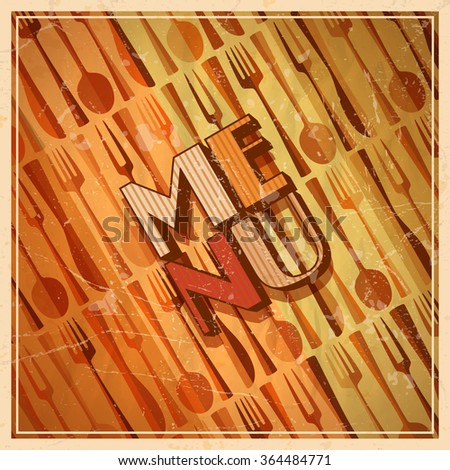 Stylish modern restaurant or cafe menu card design, vector illustration