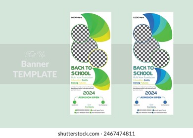 Stylish modern roll up standee banner design