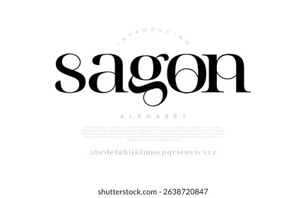 Stylish modern serif font with elegant curves and unique ligatures. Ideal for logos, titles, and sophisticated branding