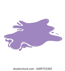 Stylish, modern splash of color element with flowing organic shape for creative design projects