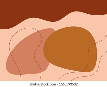 Plantilla moderna y elegante con formas abstractas. Ilustración vectorial rectangular.