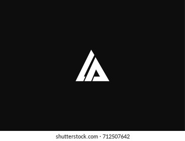 Stylish modern triangle icon logo