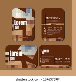 Stylish and modern vector business card  