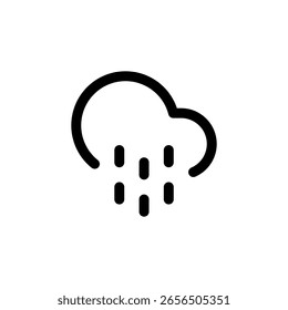Stilvolle und moderne Vektorsymbol der Wolke Nieselregen
