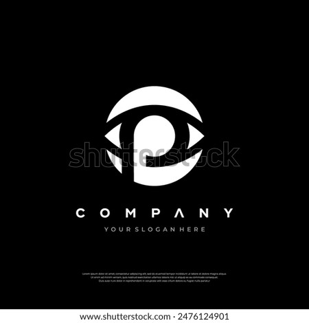 Stylish monochromatic logo with a bold P for a striking brand presence