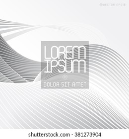 Stylish monochrome background, such as stripes and waves. eps10