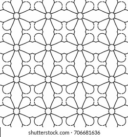 Stylish monochrome floral pattern