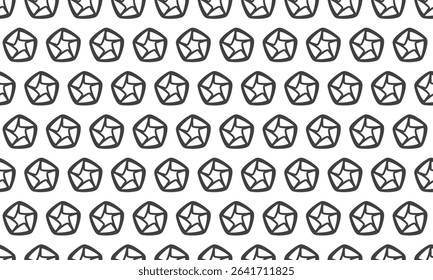 Stylish monochrome geometric pattern featuring repeating fivepointed star shapes.  Ideal for backgrounds, website design, textiles, and packaging.