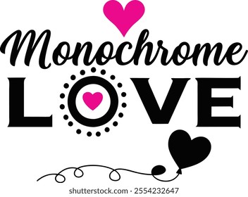 "Stylish monochrome love typography T-shirt design featuring elegant lettering with a modern aesthetic. Perfect for expressing love with simplicity and sophistication. Ideal for print-on-demand