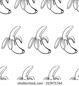 stylish monochrome pattern bananas