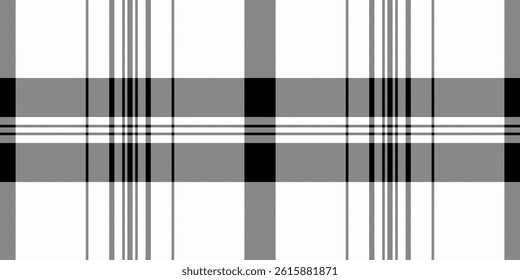 Stylish monochrome plaid pattern.  Perfect for textile design, website backgrounds, or any project needing a clean, modern geometric texture.