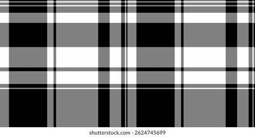 Stylish monochrome plaid pattern.  Perfect for textile design, website backgrounds, or fashion projects.  Clean lines and classic grayscale create a versatile and elegant aesthetic.