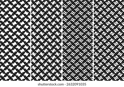 Stylish monochrome repeating pattern ideal for textile design projects website backgrounds and more. High-resolution seamless design.