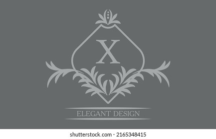 Stylische Mono-Design-Vorlage mit dem Buchstaben X. Exquisite Logos, Business-Identitätszeichen für Restaurant, Boutique, Café, Hotel, heraldischen, Schmuck.
