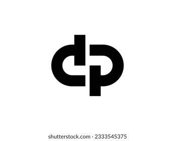 diseño elegante de la letra de monograma DP o del logotipo PD