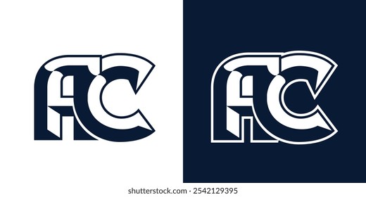 Diseño de logotipo monograma con estilo que presenta la letra AC, perfecto para necesidades de marca premium, de lujo y elegantes. Ideal para empresas y proyectos creativos