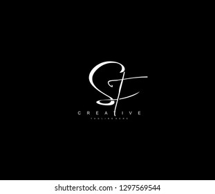 Stylish Monogram Signature Letter Sf Logo Stock Vector Royalty Free