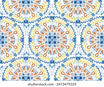 Stylish Morocco Seamless Pattern. Traditional Tiles Arabic Islamic Background. Mosque decoration ,Design for fashion , fabric, textile, wallpaper , wrapping and all prints