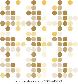 Stylish mosaic background from small round pieces. Colorful ornamental decorative texture. Vector abstract geometric background with circles for decorations, paper packaging, textile design, covers