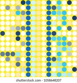 Stylish mosaic background from small round pieces. Colorful ornamental decorative texture. Vector abstract geometric background with circles for decorations, paper packaging, textile design, covers