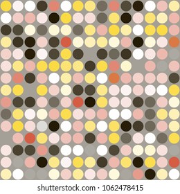 Stylish mosaic background from small round pieces. Colorful ornamental decorative texture. Vector abstract geometric background with circles for decorations, paper packaging, textile design, covers