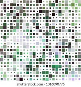 Stylish mosaic texture with squares of different scale and color on white. Vector abstract geometric halftone background for holiday, celebration decorations, paper packaging, textile design, covers