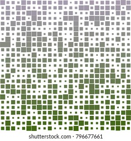 Stylish mosaic texture with squares of different scale and color on white. Vector abstract geometric halftone background for holiday, celebration decorations, paper packaging, textile design, covers