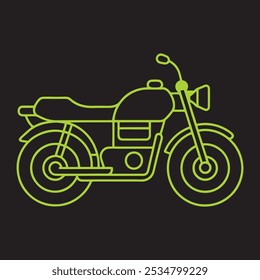 Motocicleta elegante arte com detalhes limpos trabalhos