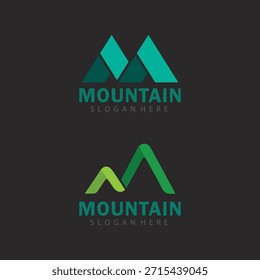 Icono de Vector con estilo del logotipo del símbolo de la montaña para el estilo de vida al aire libre creativo