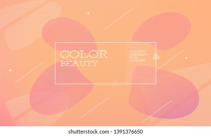 Stylish multicolored liquid color gradient background design. Fluid blurred shapes composition. Futuristic design posters. Vector image, eps 10.