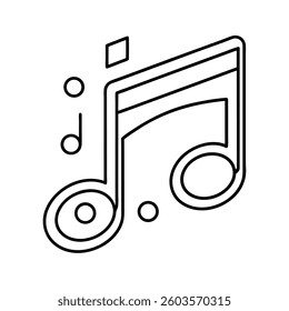 Stylish Music Note Icon in Circular Design